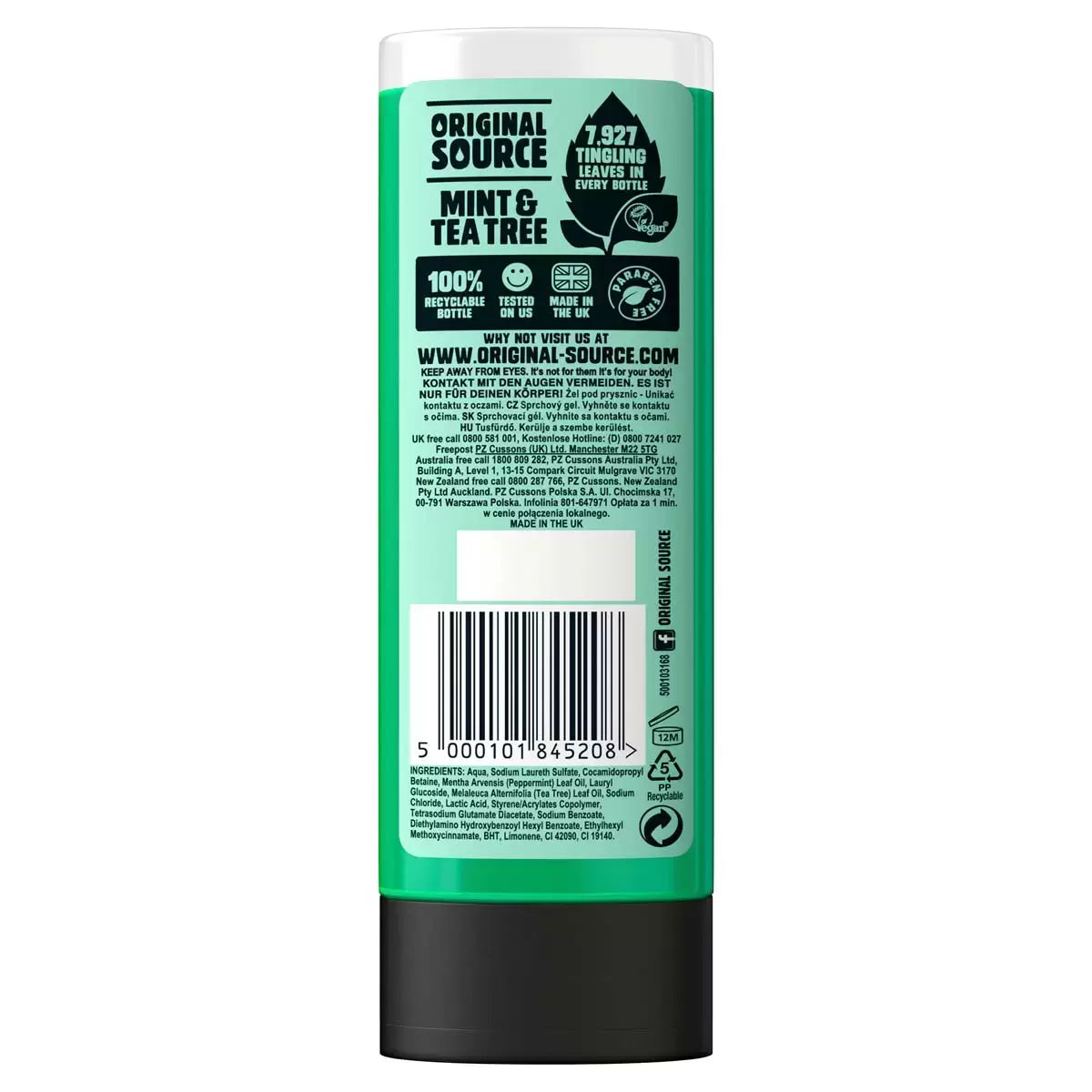 Original Source Shower Gel, mint & Tea Tree 6 x 250ml