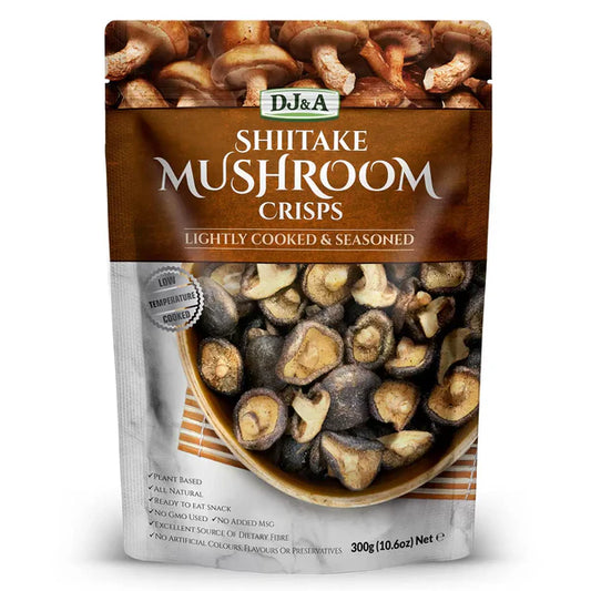 DJ&A Shiitake Mushroom Crisps, 300g (Pack of 1)