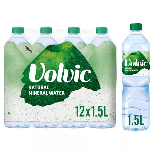 Volvic Natural Mineral Water 12 x 1.5L (Pack of 12)