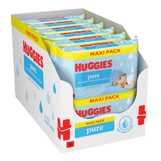 Huggies Plastic Free Baby Wipes, 12 x 60