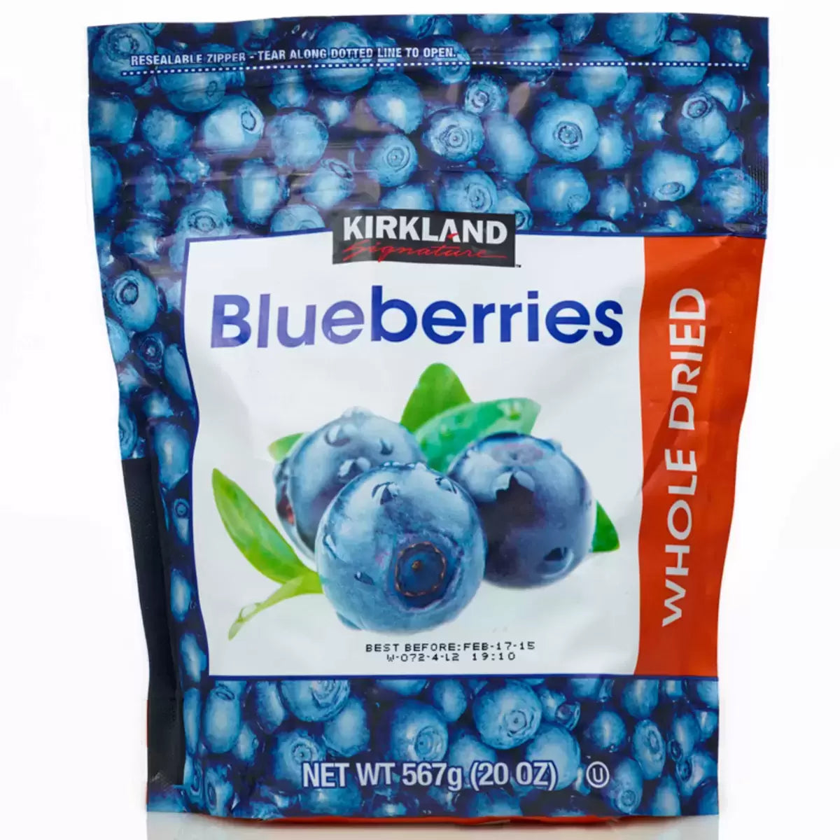 Kirkland Signature Whole Dried Blueberries, 567g
