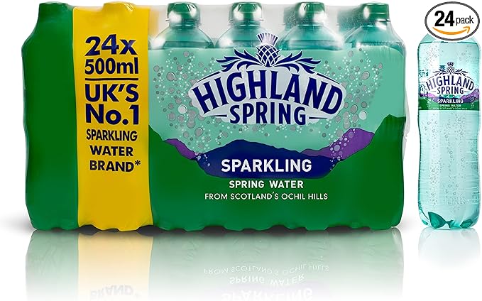 Highland Spring Sparkling Water 500ml (24 Pack)