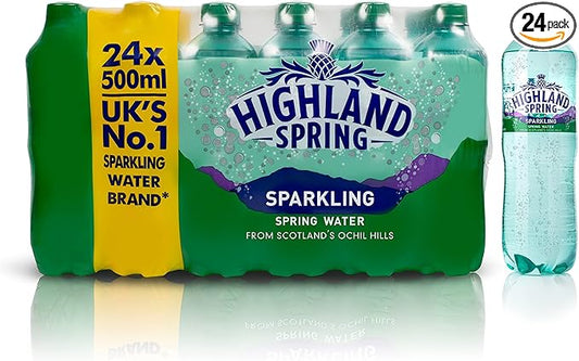 Highland Spring Sparkling Water 500ml (24 Pack)