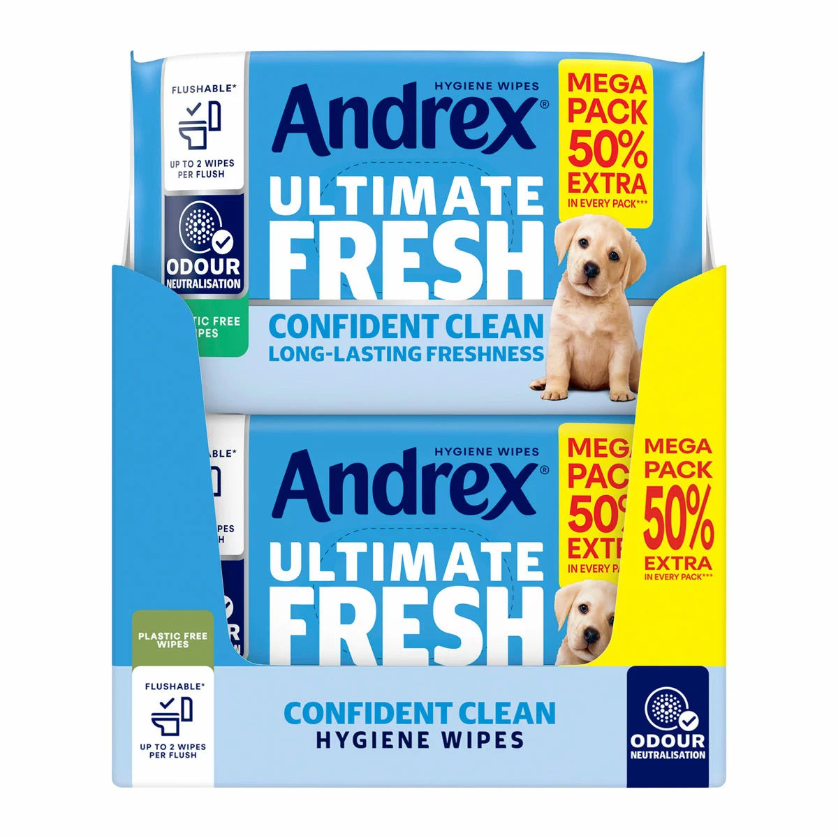Andrex Ultimate Fresh Hygiene Wipes Mega Odour Control Moist Toilet Tissue 10 x 56 wipes