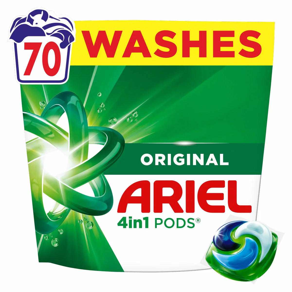 Ariel 4 in 1 Pods, 140 Wash