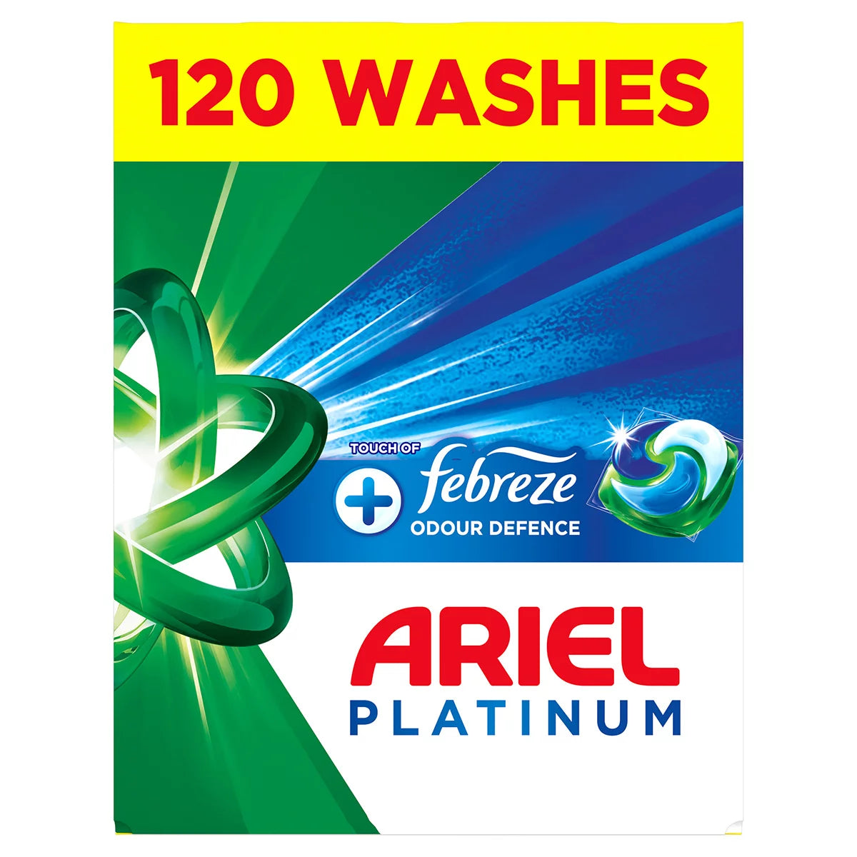 Ariel Platinum + Febreze Pods, 120 Wash