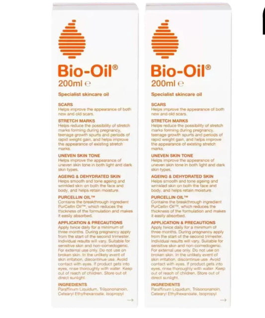 Bio-Oil Skincare Duo - 2 x 200ml Bottles for Transformative Skin Nourishment