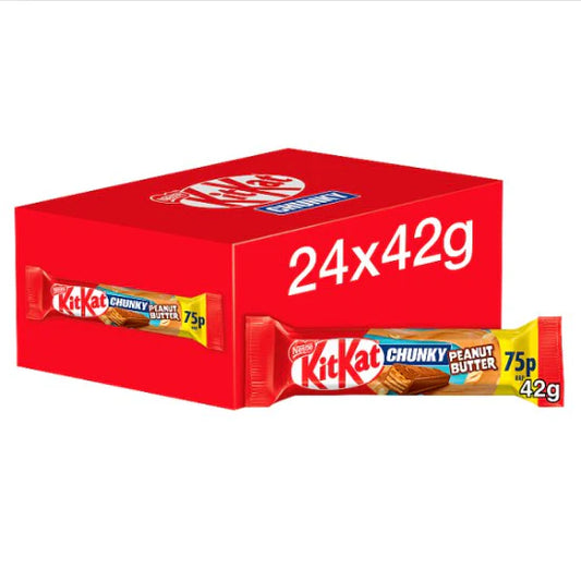 KitKat Chunky Peanut Butter Chocolate Bar 42g (case of 24 bars)
