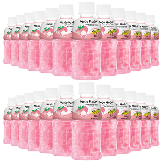 Mogu Mogu Lychee Drink 24 x 320ml | Bursting with Lychee Goodness in Every Sip