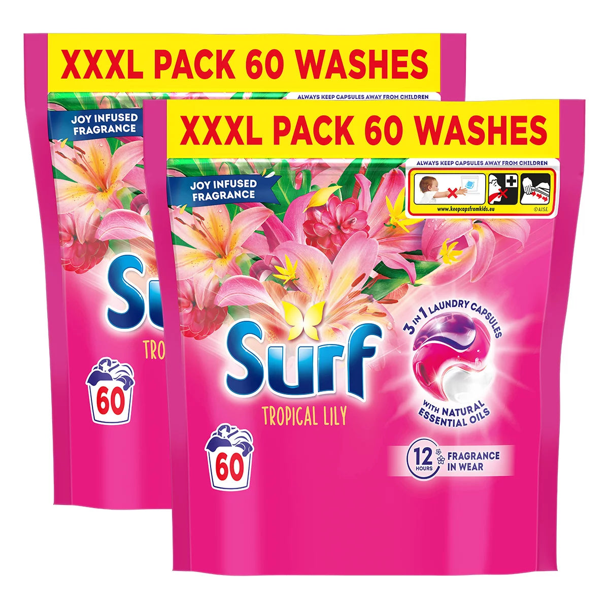 Surf Capsules, 2 x 60 Wash