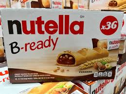 Nutella B-ready Hazelnut Chocolate Spread Filled Cereal Bar Snack 22g x 36 bars