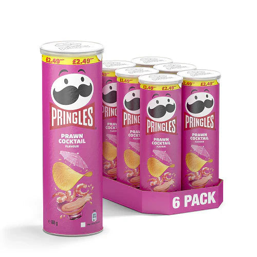 Pringles Prawn Cocktail 165g, Pack of 6