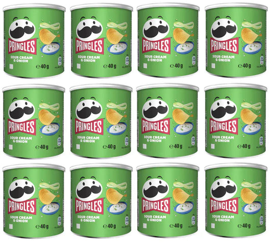 Pringles Sour Cream & Onion 40g, Pack of 12