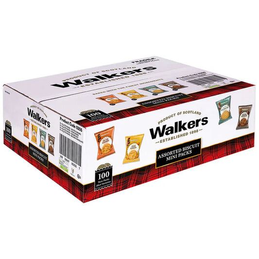 Walkers Assorted Biscuits Mini Packs 100 x 25g